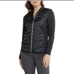 KJUS Retention Insulated Quilted Jacket Black Golf Activewear | Women’s M